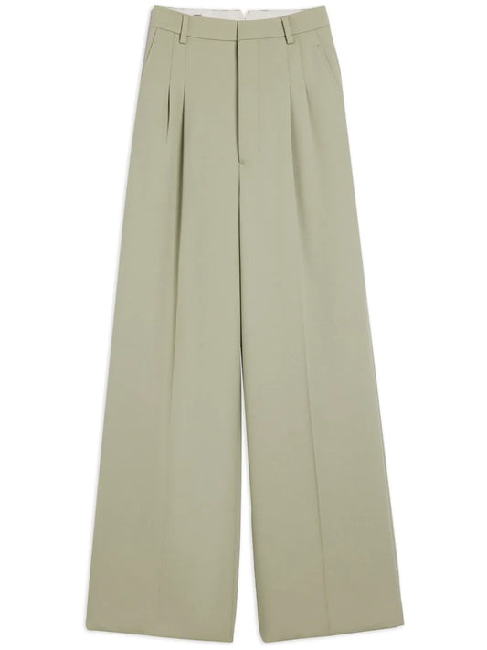 Wide-Leg Tailored Wool Trousers
