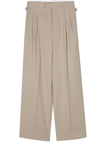 Straight-Leg Twill Trousers
