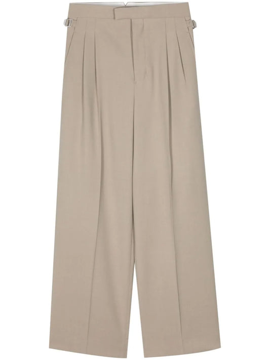 Straight-Leg Twill Trousers