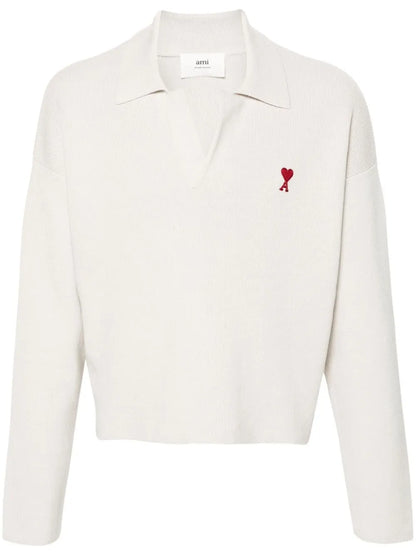 Spread-Collar Ribbed Jumper