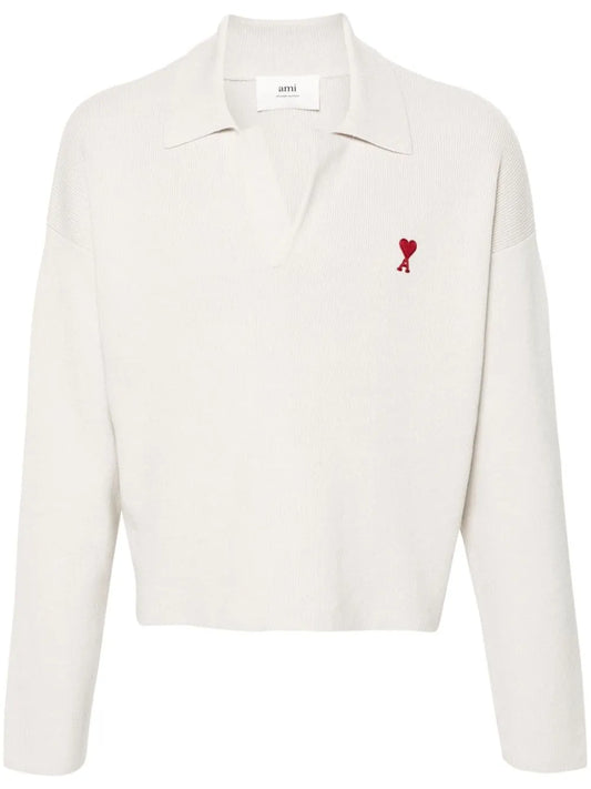 Spread-Collar Ribbed Jumper