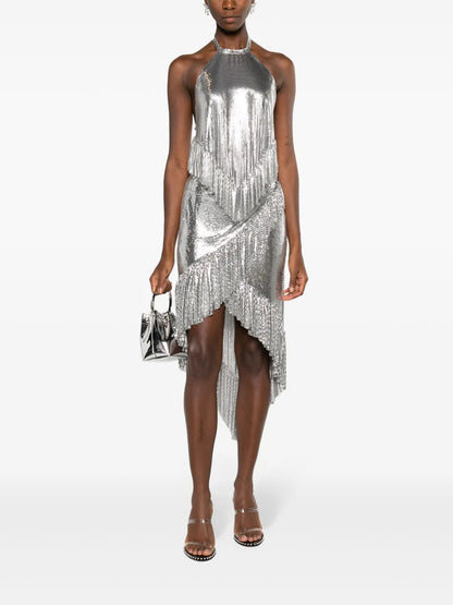 Chainmail Asymmetric Skirt