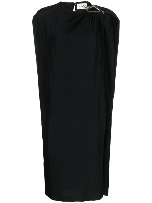 Ring-Detail Midi Dress