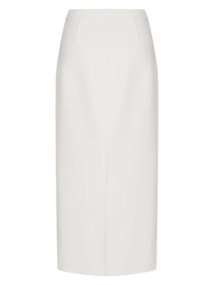 Compact Drap Midi Skirt