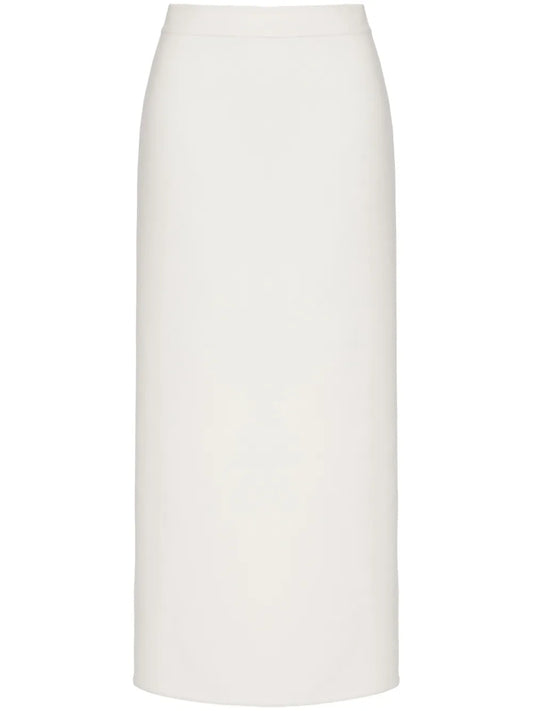 Compact Drap Midi Skirt