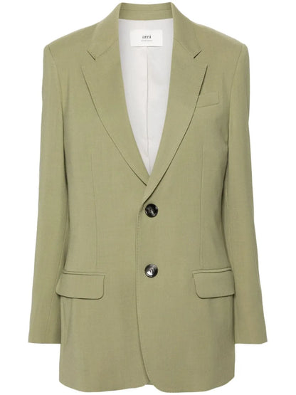Single-Breasted Textured Blazer
