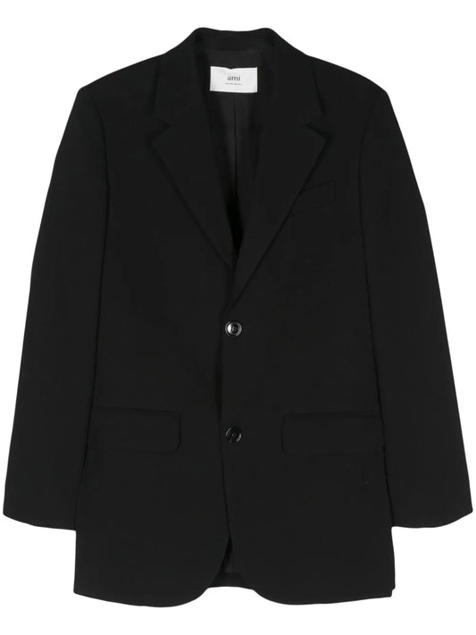 Crepe Single-Breasted Blazer