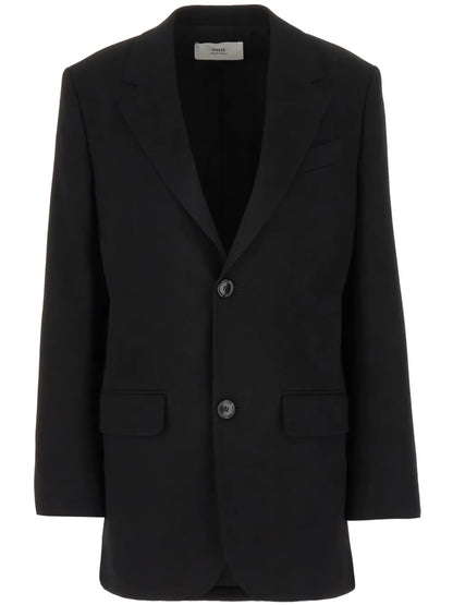 Crepe Single-Breasted Blazer