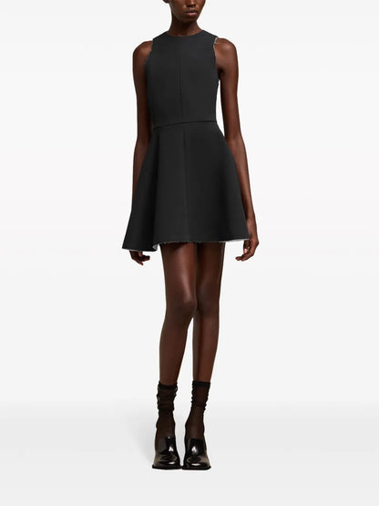 Sleeveless Virgin-Wool Minidress