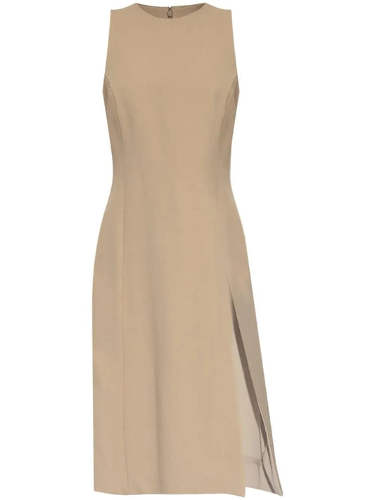 Virgin-Wool Midi Dress