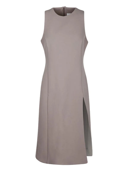 Virgin-Wool Midi Dress
