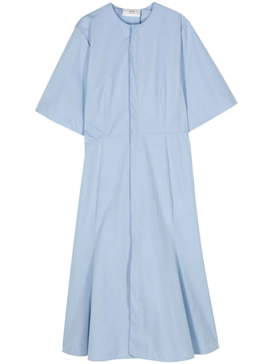 Poplin Flared Shirt Dress