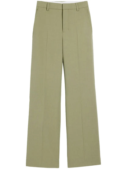 Pressed-Crease High-Waisted Trousers