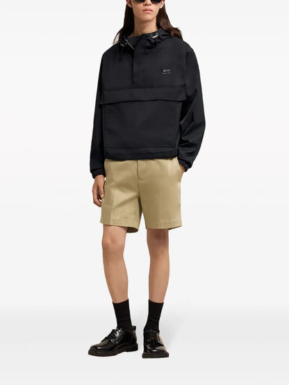 Logo-Lettering Hooded Jacket