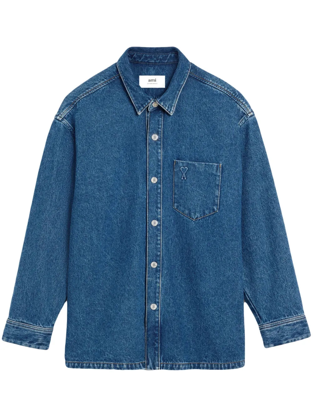 Logo-Embroidered Denim Shirt Jacket