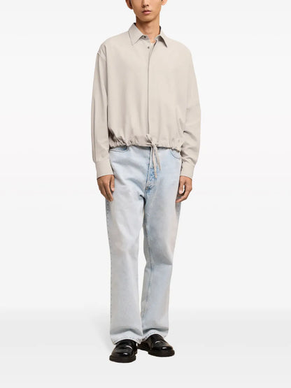 Drawstring-Waist Cotton Shirt