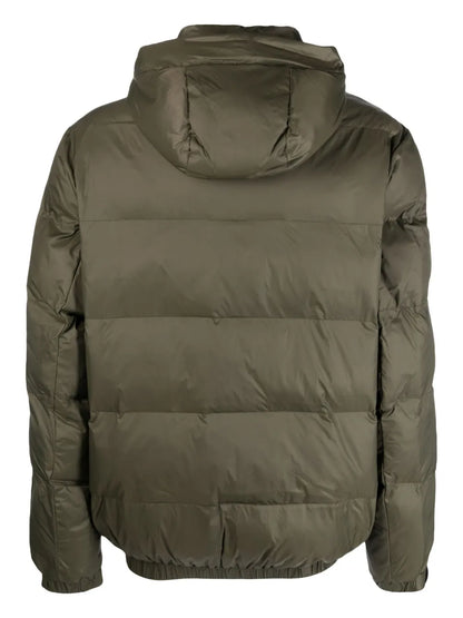 Logo-Embroidered Hooded Padded Jacket