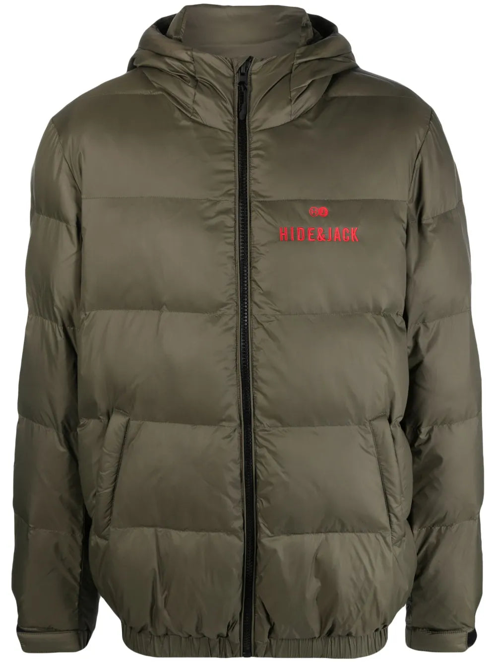 Logo-Embroidered Hooded Padded Jacket