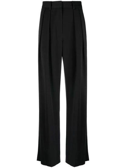 Luisa Pleated Wide-Leg Trousers