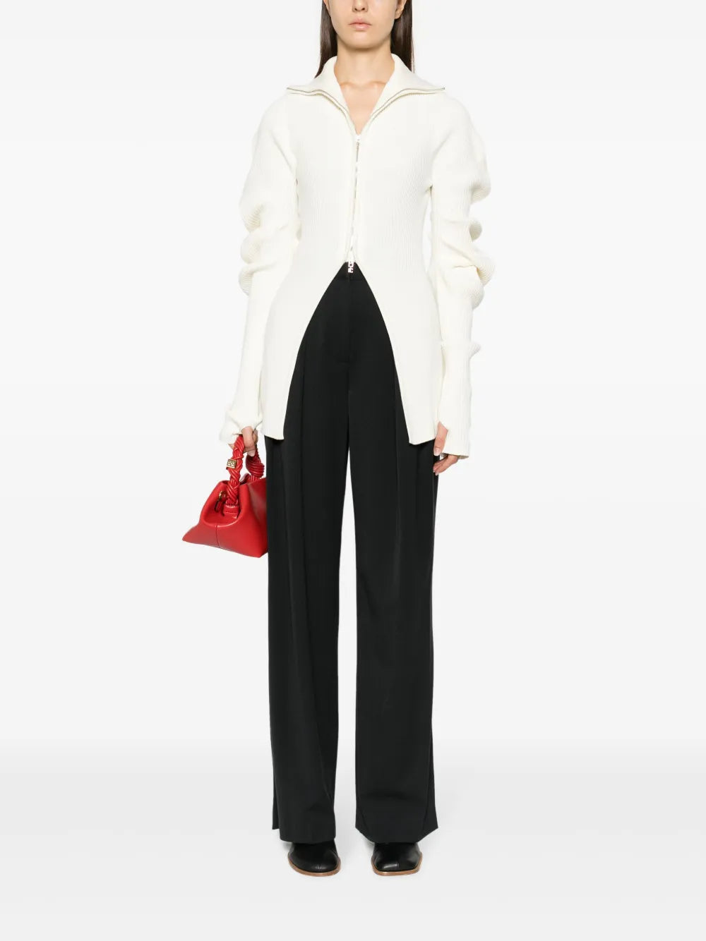 Luisa Pleated Wide-Leg Trousers