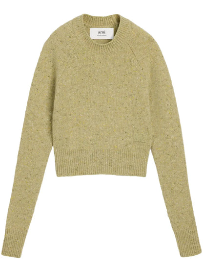 Ami De Coeur-Embroidered Mélange Jumper