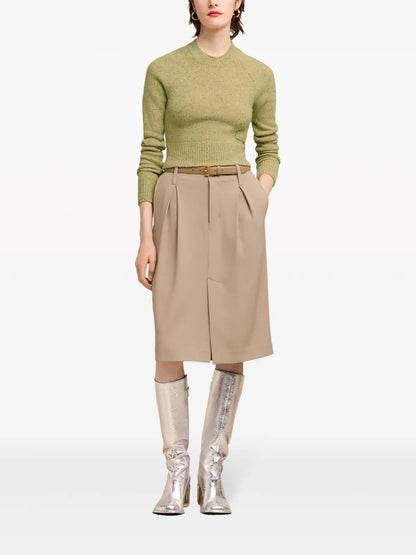 Ami De Coeur-Embroidered Mélange Jumper