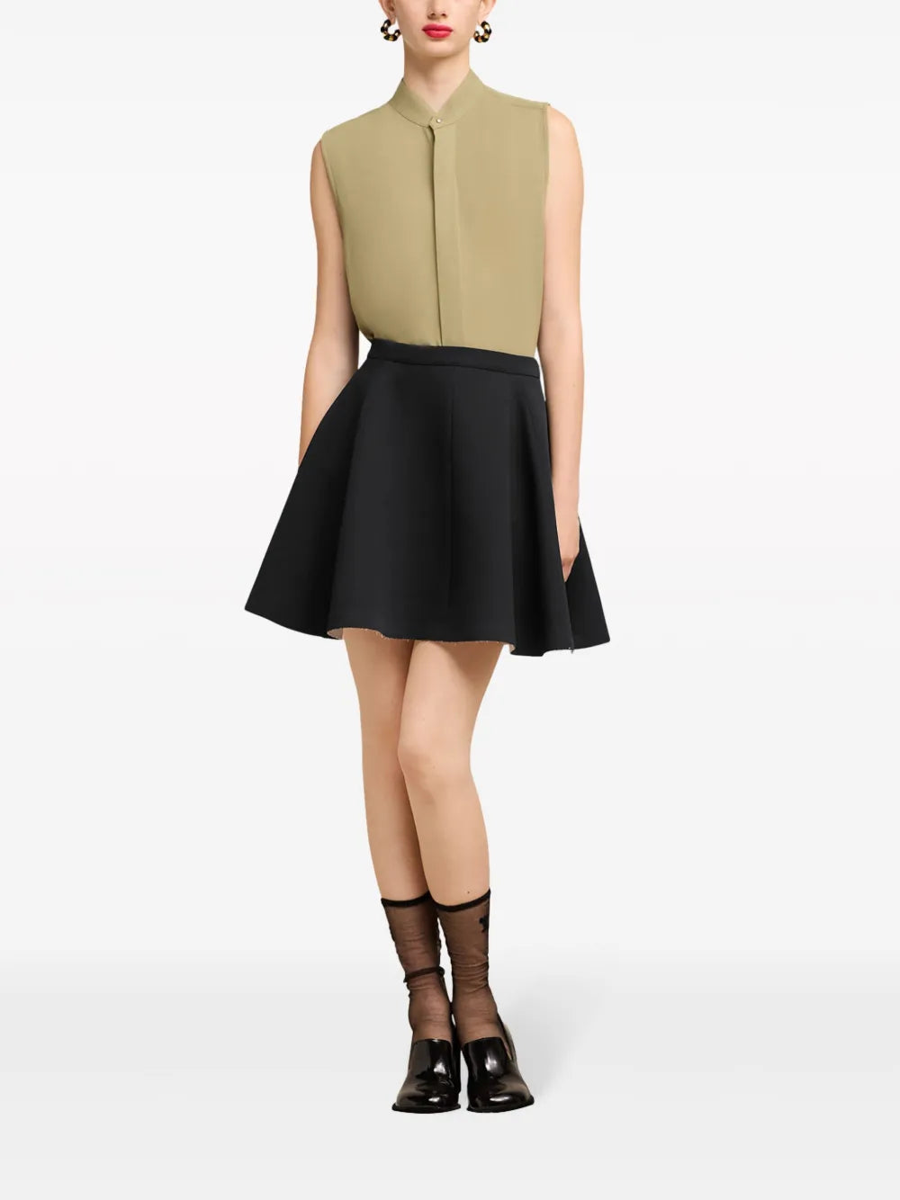 Virgin-Wool Skater Skirt