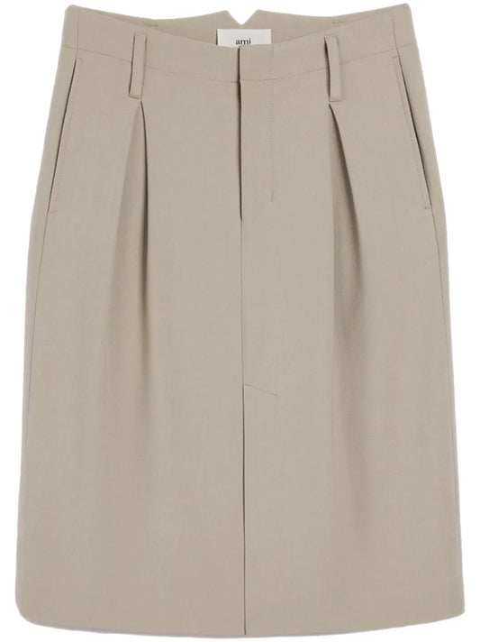 Pleated Tailored Skirt