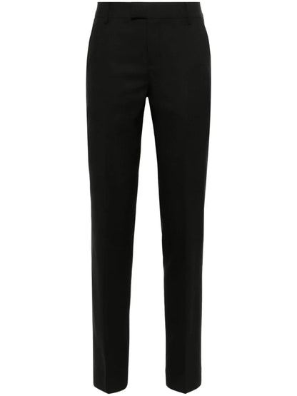 High-Waist Tapered-Leg Trousers