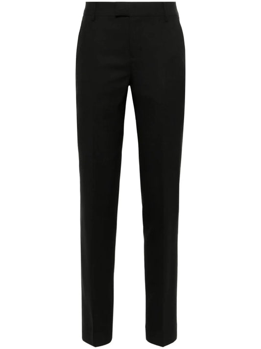 High-Waist Tapered-Leg Trousers