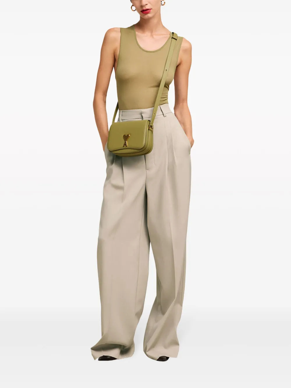 Wide-Leg Tailored Wool Trousers