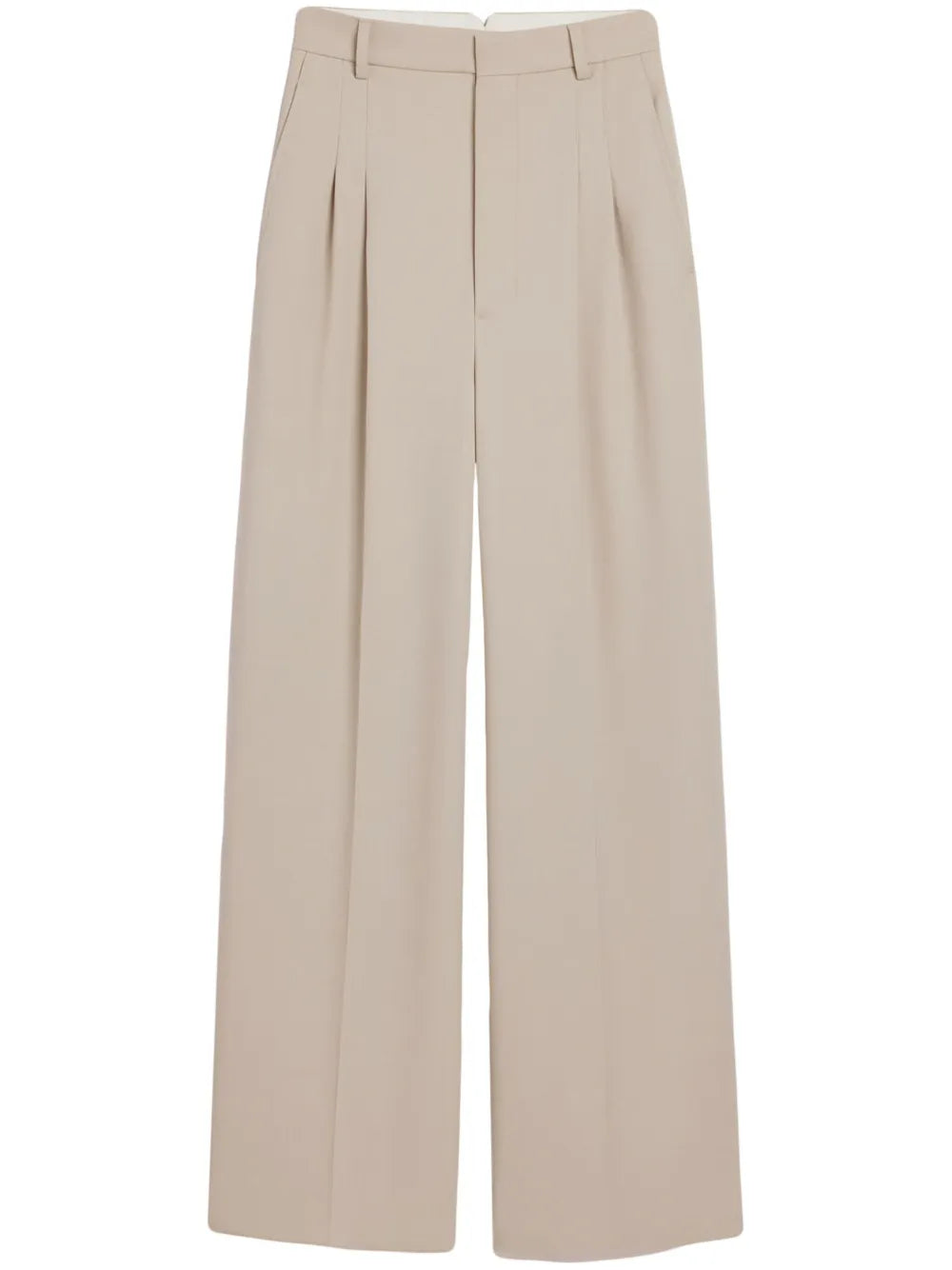Wide-Leg Tailored Wool Trousers