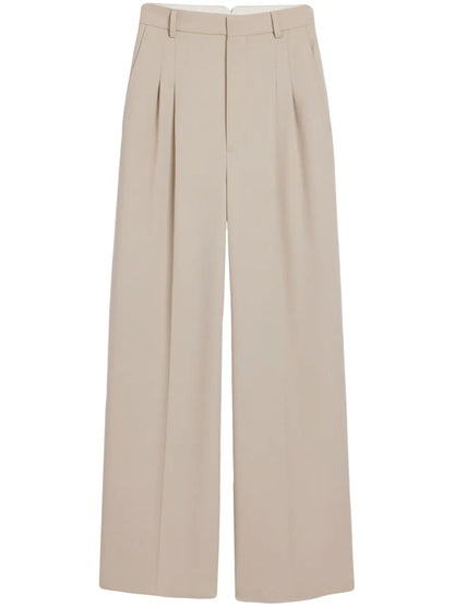 Wide-Leg Tailored Wool Trousers