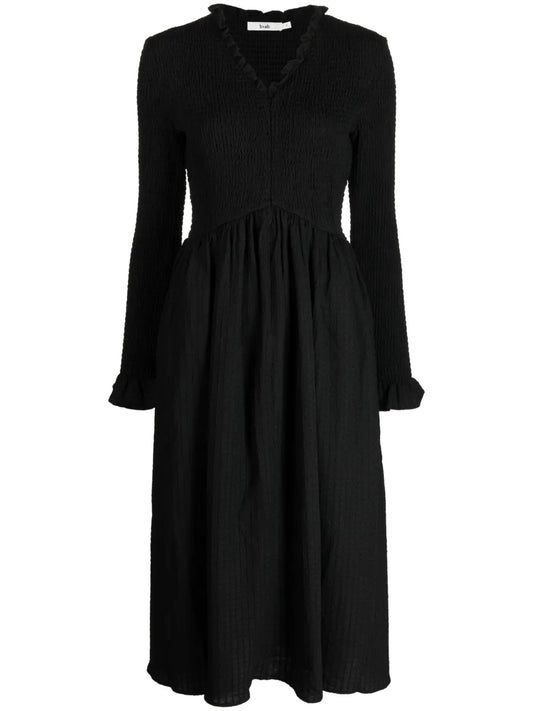 V-Neck Smocked Dress