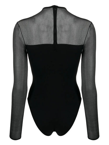 Mesh-Panelled Bodysuit