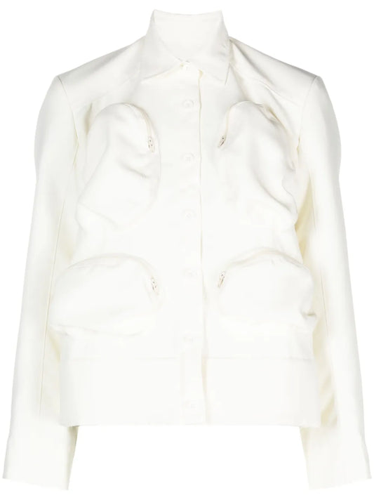 Multiple-Pockets Cotton Shirt