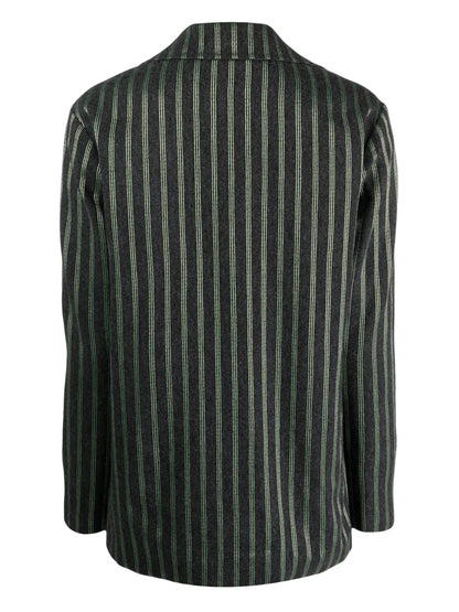 Double-Breasted Striped Blazer