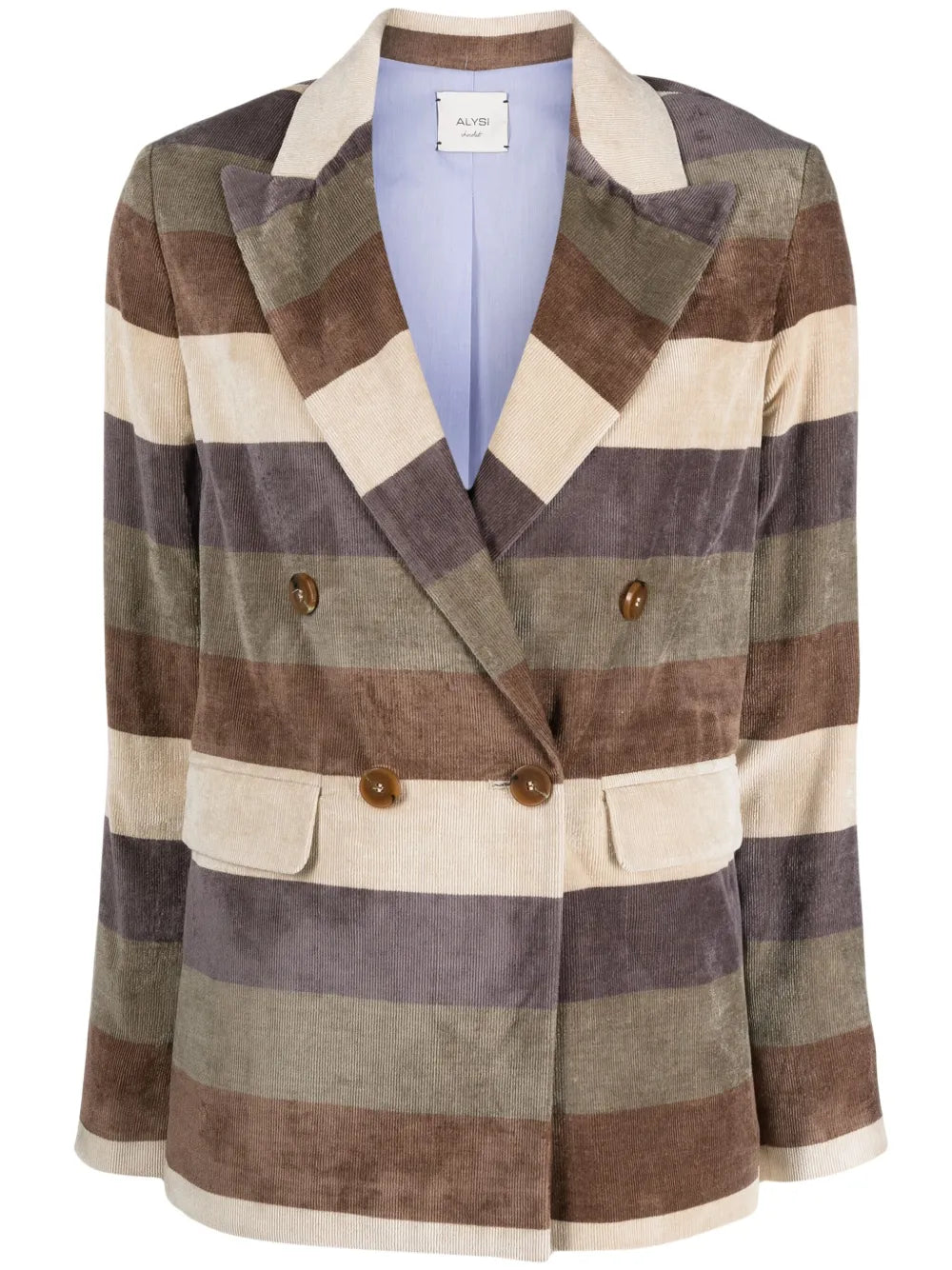 Double-Breasted Striped Blazer