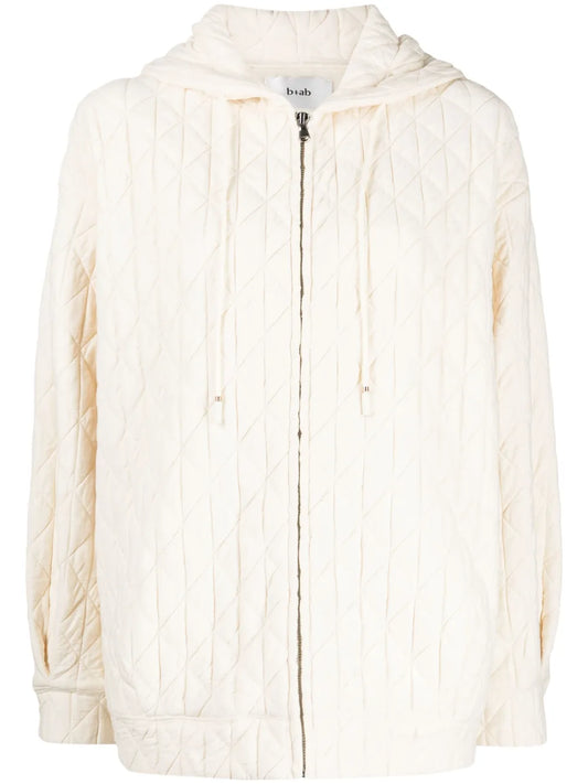 Hooded Quilted Zip-Up Jacket