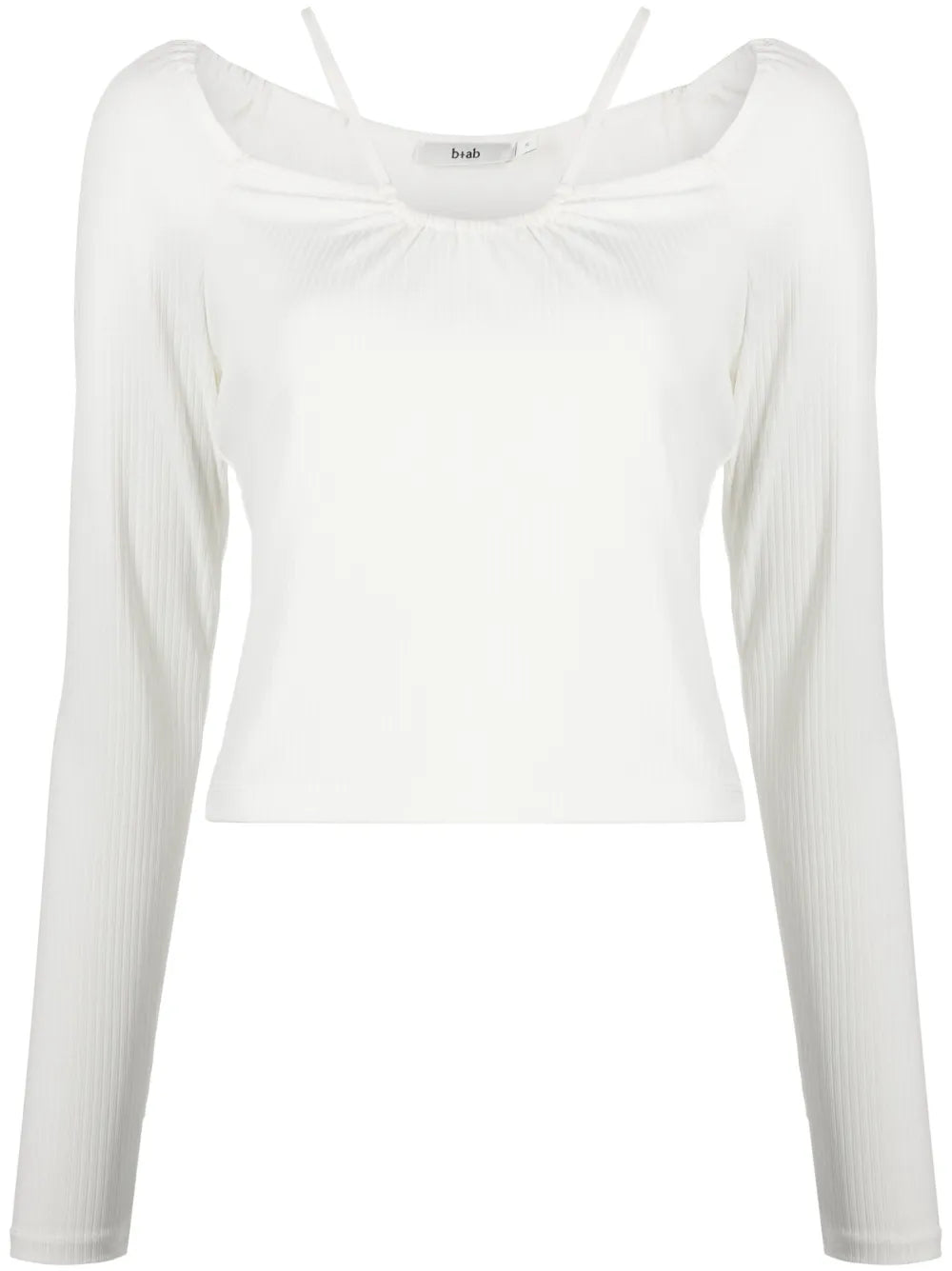 Gathered-Detail Long-Sleeve Top