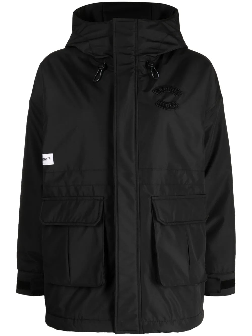 Logo-Patch Hooded Jacket