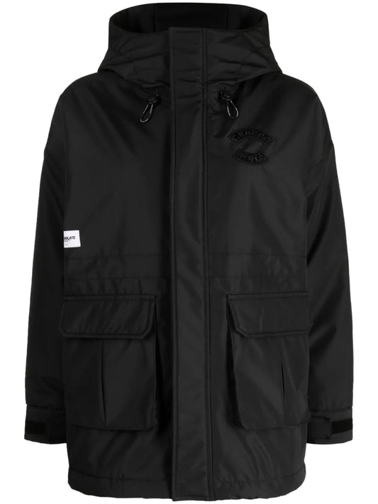 Logo-Patch Hooded Jacket