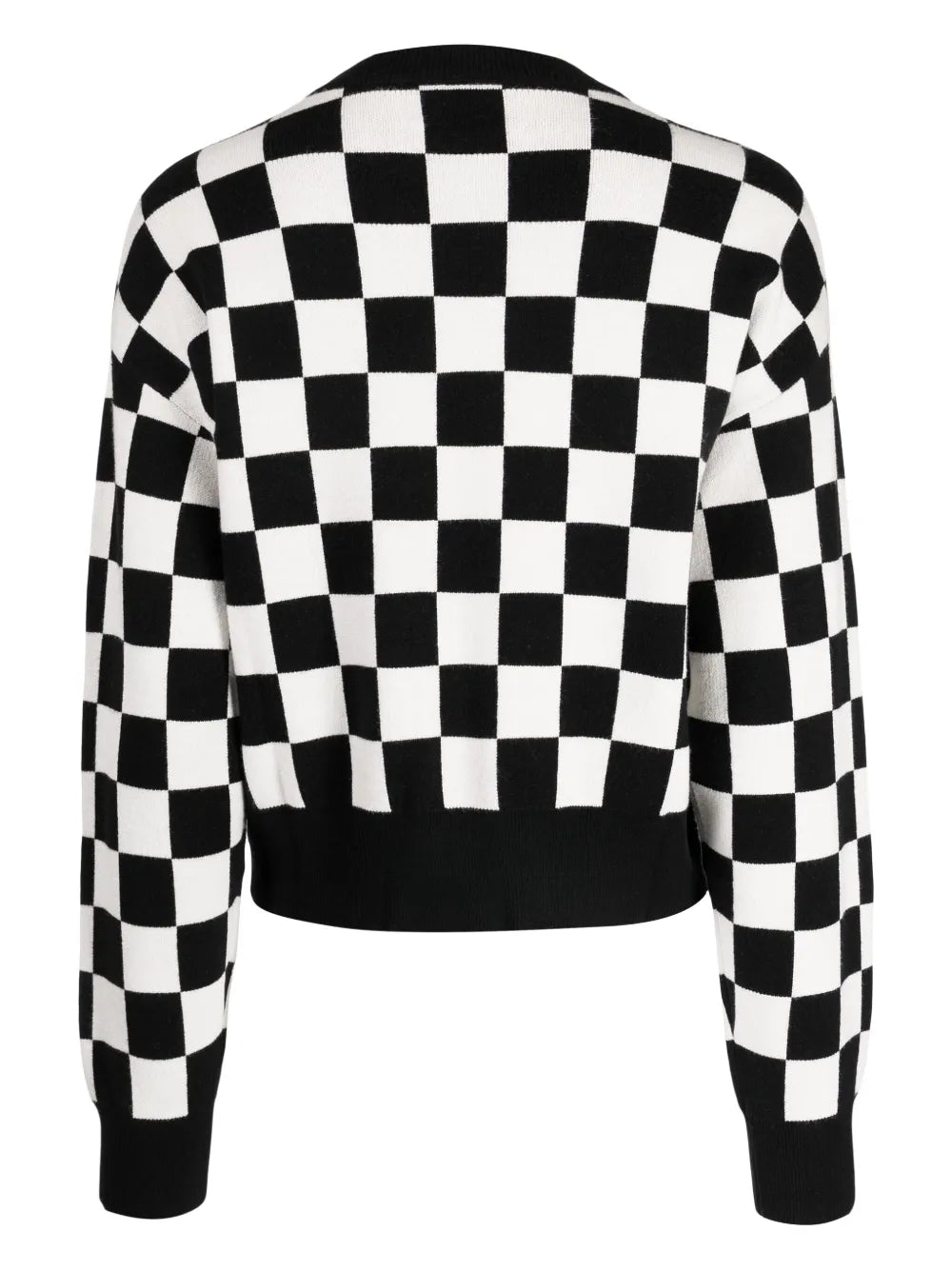 Check-Print Crew-Neck Jumper