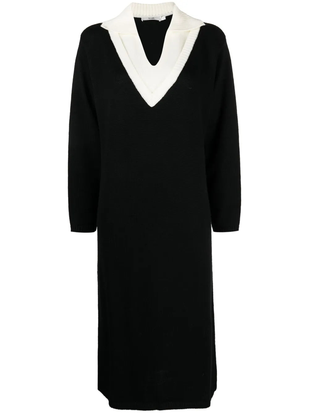V-Neck Knitted Midi Dress