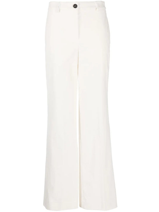 Corduroy High-Waist Wide-Leg Trousers