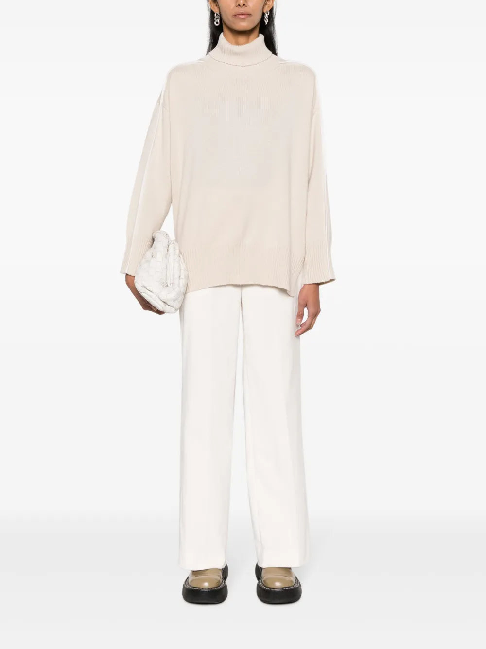 Corduroy High-Waist Wide-Leg Trousers