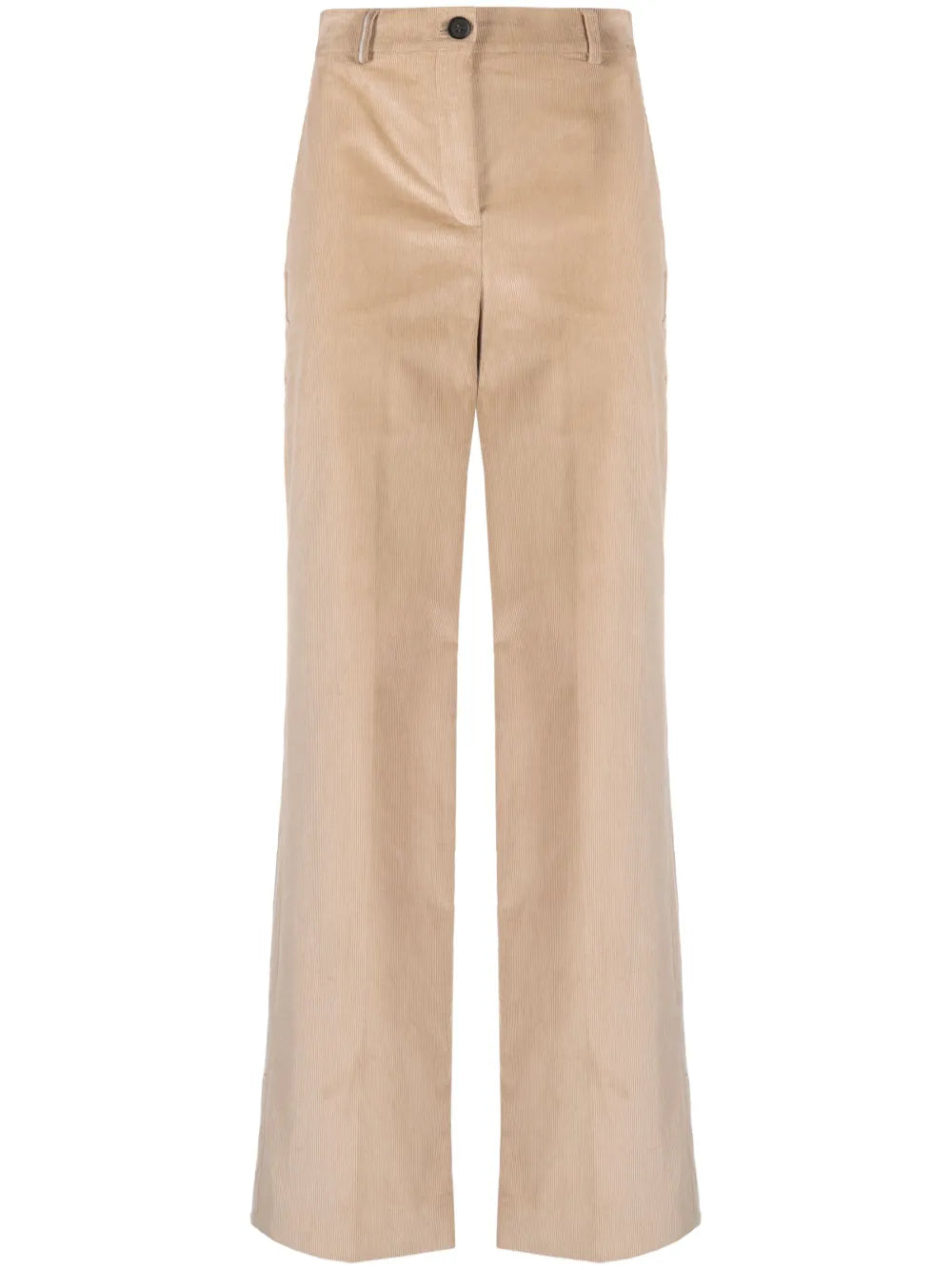 Corduroy High-Waist Wide-Leg Trousers