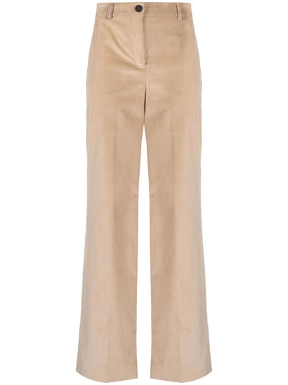Corduroy High-Waist Wide-Leg Trousers