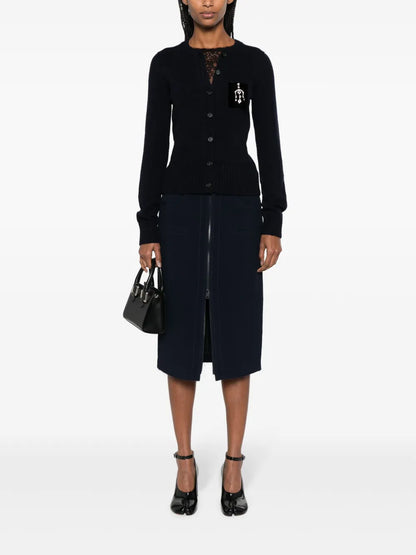 Zip-Up Midi Pencil Skirt