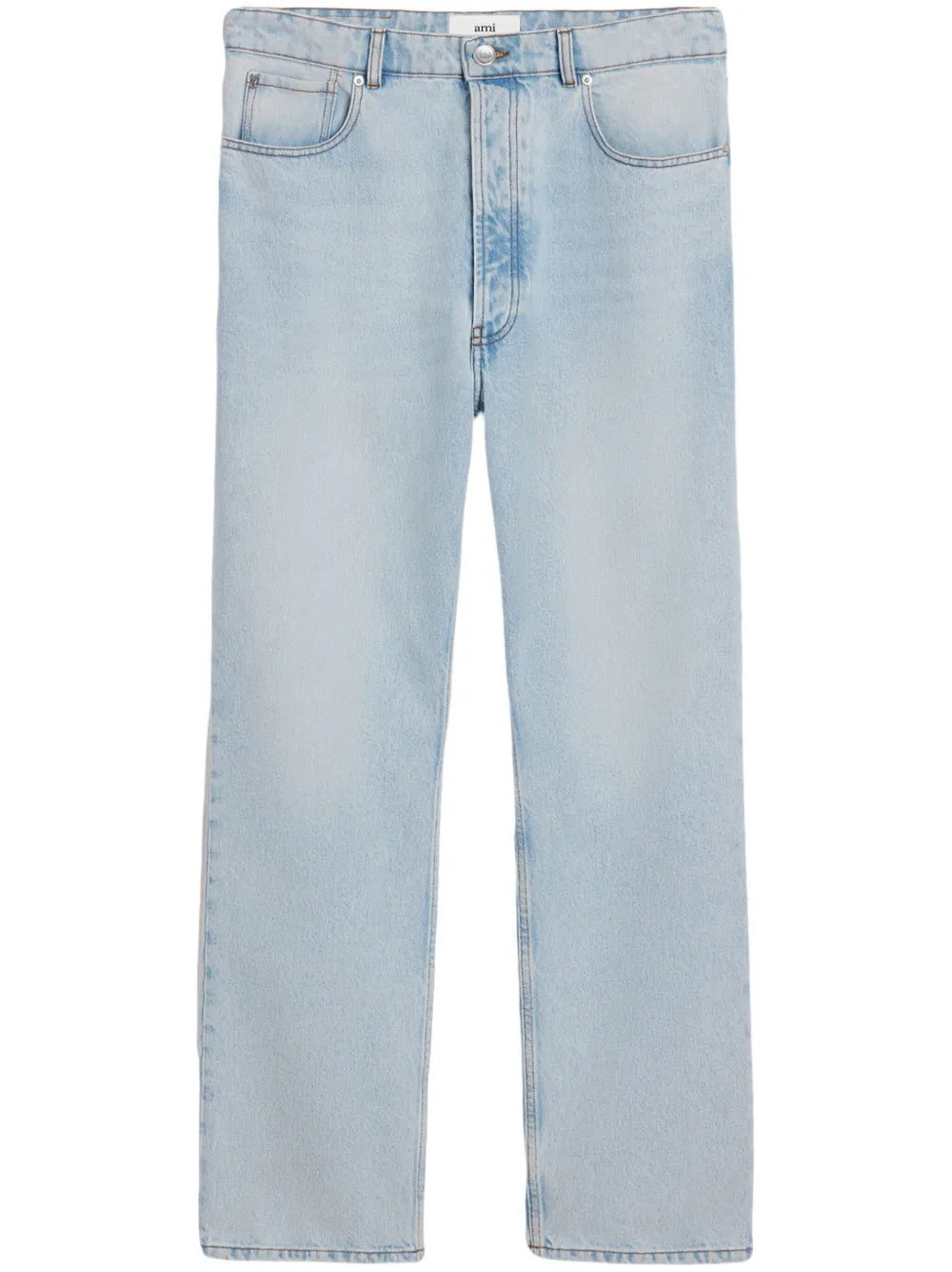 Mid-Rise Straight-Leg Jeans